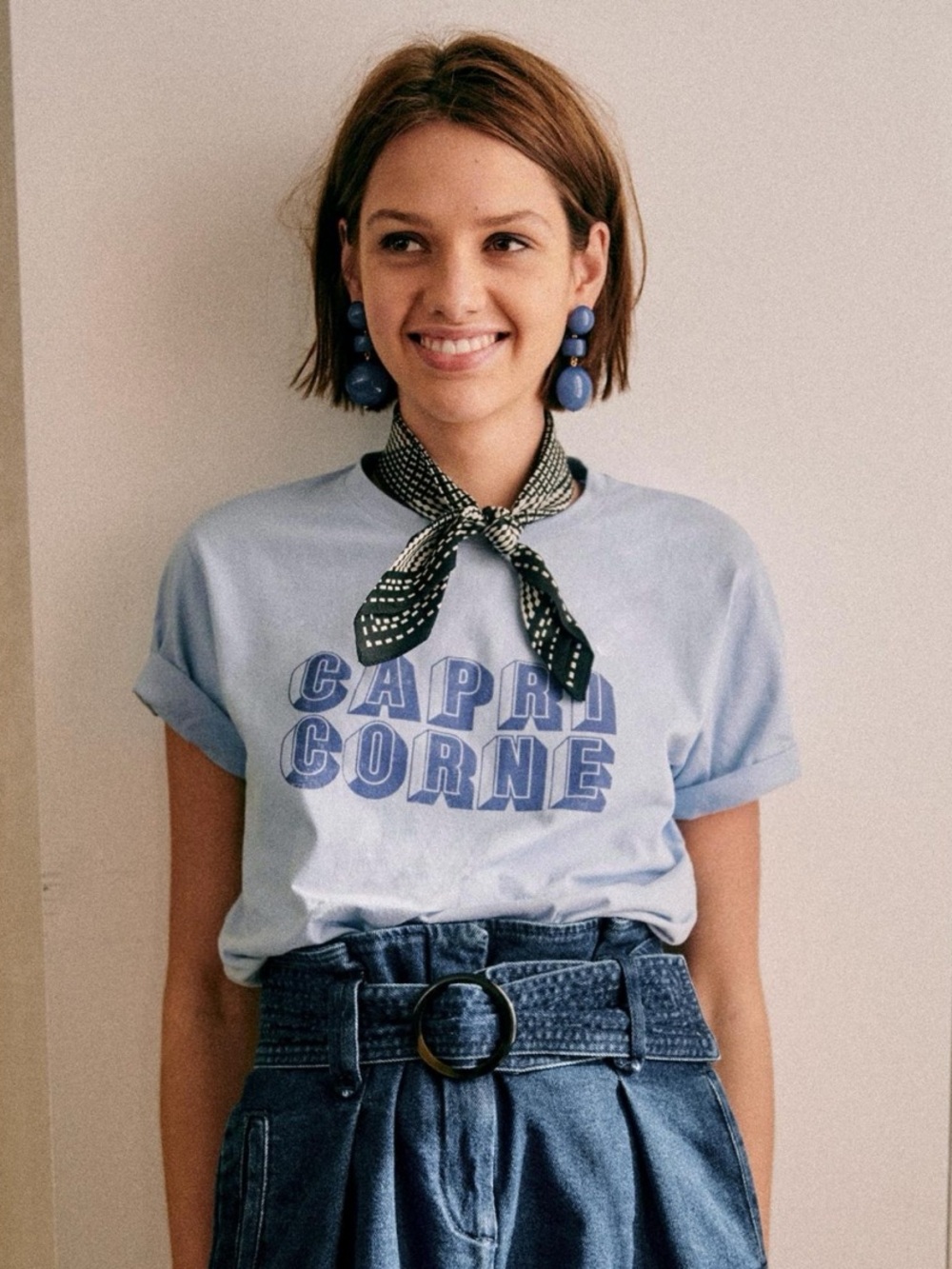 Sezane Horoscope Collection'CAPRI CORNE' Graphic Short Sleeve Tee, Size S